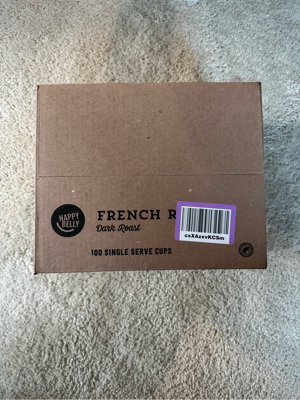 Amazon Brand - Happy Belly Dark Roast Coffee Pods - French Roast - 100 ct - Picture 6 of 6